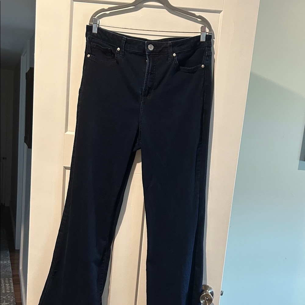 LC Lauren Conrad Women's Flare Jeans - Dark Blue